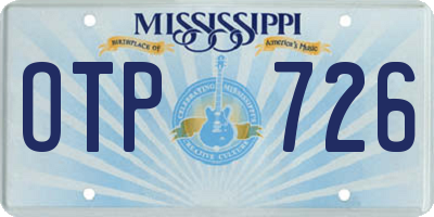 MS license plate OTP726