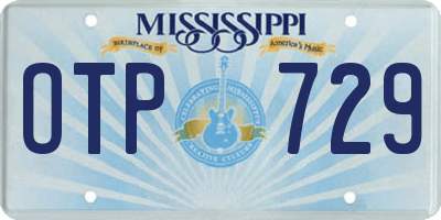 MS license plate OTP729