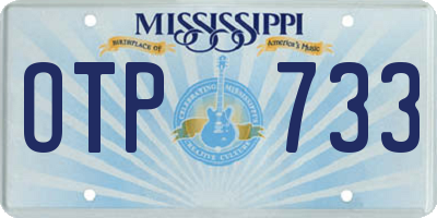MS license plate OTP733