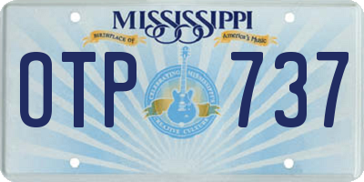 MS license plate OTP737
