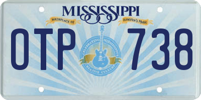 MS license plate OTP738