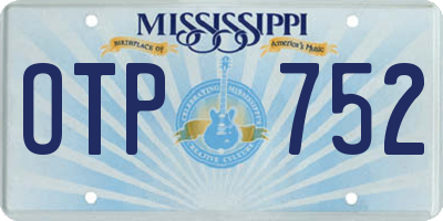 MS license plate OTP752