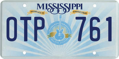 MS license plate OTP761