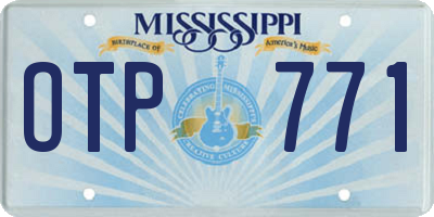 MS license plate OTP771
