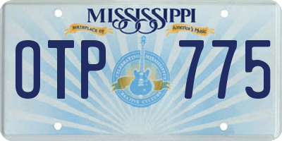 MS license plate OTP775