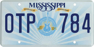 MS license plate OTP784