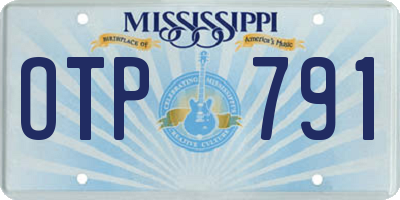 MS license plate OTP791