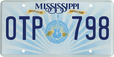 MS license plate OTP798