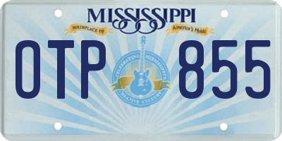 MS license plate OTP855