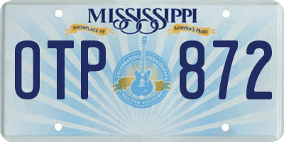 MS license plate OTP872