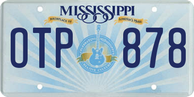 MS license plate OTP878