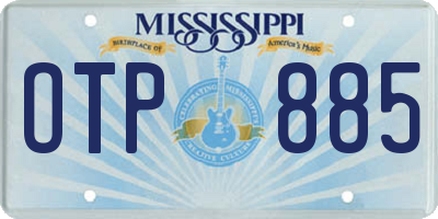 MS license plate OTP885