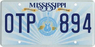 MS license plate OTP894