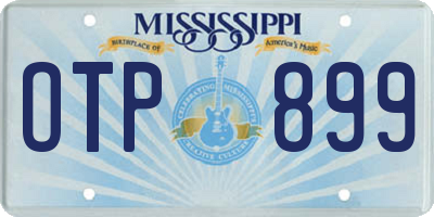 MS license plate OTP899