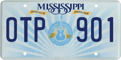 MS license plate OTP901