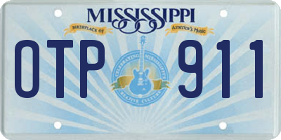 MS license plate OTP911