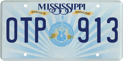 MS license plate OTP913