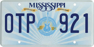 MS license plate OTP921