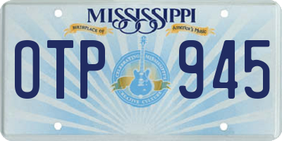 MS license plate OTP945
