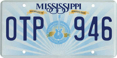 MS license plate OTP946
