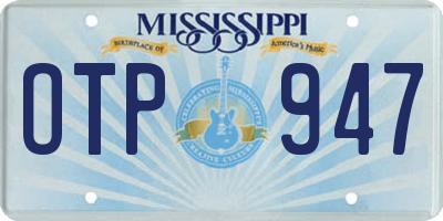 MS license plate OTP947