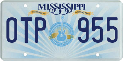 MS license plate OTP955
