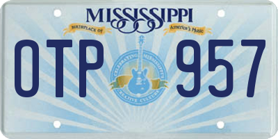 MS license plate OTP957