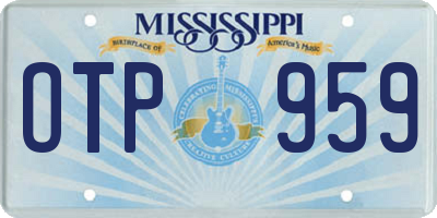 MS license plate OTP959