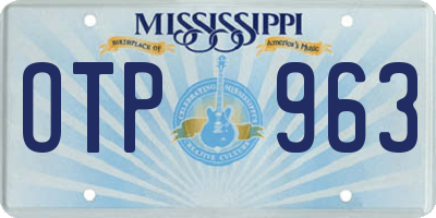 MS license plate OTP963