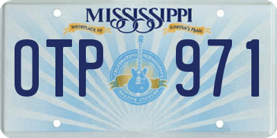 MS license plate OTP971