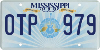MS license plate OTP979
