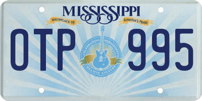 MS license plate OTP995
