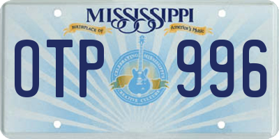MS license plate OTP996