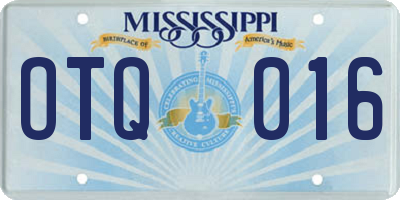 MS license plate OTQ016
