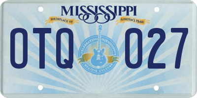 MS license plate OTQ027