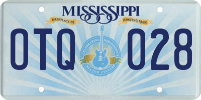 MS license plate OTQ028