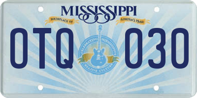 MS license plate OTQ030