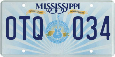 MS license plate OTQ034