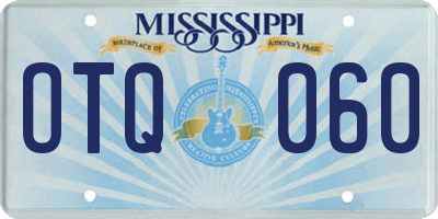 MS license plate OTQ060