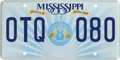 MS license plate OTQ080