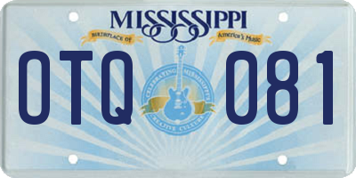 MS license plate OTQ081
