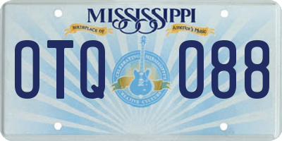 MS license plate OTQ088