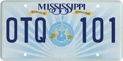 MS license plate OTQ101
