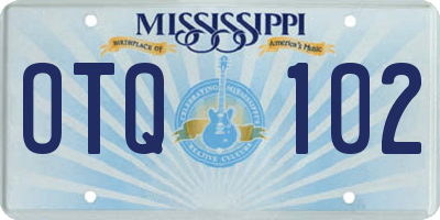 MS license plate OTQ102