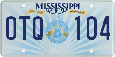 MS license plate OTQ104