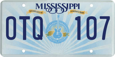 MS license plate OTQ107