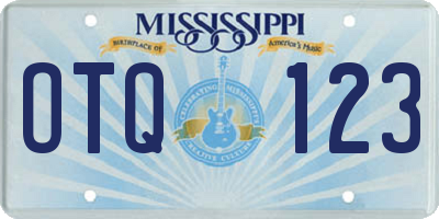 MS license plate OTQ123