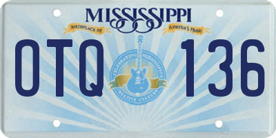 MS license plate OTQ136