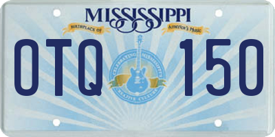 MS license plate OTQ150