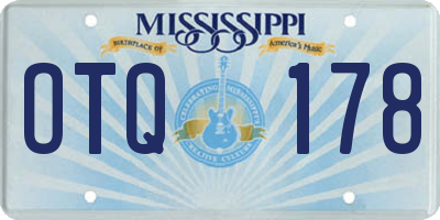 MS license plate OTQ178